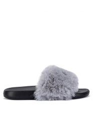 DeeZee Klapki WFA2783-1 Szary. Szare klapki damskie DeeZee, bez wzorów, z syntetyku, bez obcasa, bez zapięcia. Za 59.99 zł.