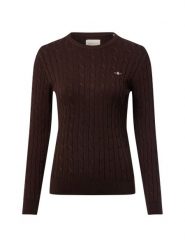 Gant Sweter Kobiety Bawełna brązowy, XL. Brązowe swetry nierozpinane damskie GANT, xl, bez wzorów, z bawełny, bez kołnierzyka, bez ramiączek. Za 699.95 zł.