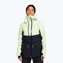 Kurtka snowboardowa damska ROXY Gore-Tex Stretch Purelines. Czarne kurtki sportowe damskie Roxy, na zimę, m, bez wzorów, z gore-texu, bez ramiączek, bez kaptura, snowboardowy, gore-tex. Za 1,459.00 zł.