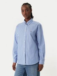 Tommy Jeans Koszula DW0DW22211 Niebieski Regular Fit. Niebieskie koszule damskie Tommy Jeans, m, bez wzorów, z bawełny, bez kołnierzyka, bez ramiączek. Za 369.99 zł.