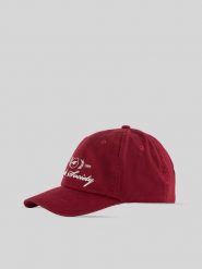 4F Czapka z daszkiem strapback damska - burgundowa S/M (58cm). Czerwone czapki damskie 4F, bez wzorów, z bawełny, klasyczne. Za 69.99 zł.