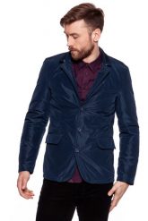MĘSKA MARYNARKA WRANGLER BLAZER DARK NAVY W4742VMAE 112129035. Niebieskie garnitury męskie Wrangler, l, bez wzorów. W wyprzedaży za 89.99 zł.