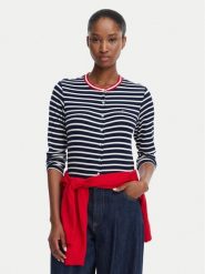 Tommy Jeans Kardigan DW0DW22805 Granatowy Slim Fit. Niebieskie kardigany damskie Tommy Jeans, xl, bez wzorów, z jeansu, bez kołnierzyka. Za 229.99 zł.