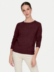 ONLY Sweter Rica 15204279 Bordowy Regular Fit. Czerwone swetry nierozpinane damskie ONLY, l, bez wzorów, z syntetyku, bez kołnierzyka, bez ramiączek. Za 139.99 zł.
