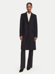BOSS Płaszcz wełniany 50574982 Czarny Regular Fit. Czarne płaszcze damskie Boss, na zimę, bez wzorów, z wełny, bez kołnierzyka, bez kaptura. Za 2,399.00 zł.
