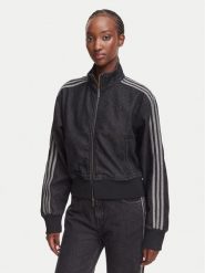 Adidas Bluza Firebird Denim Tracktop IB6917 Czarny Regular Fit. Czarne bluzy damskie Adidas, s, bez wzorów, z bawełny, bez ramiączek, bez kaptura. Za 369.99 zł.