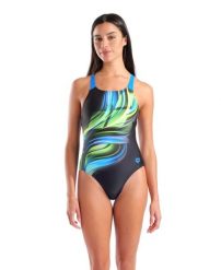 Strój kąpielowy damski Arena Bloom Swimsuit Swim Pro. Czarne stroje kąpielowe damskie ARENA, z aplikacjami. Za 241.99 zł.