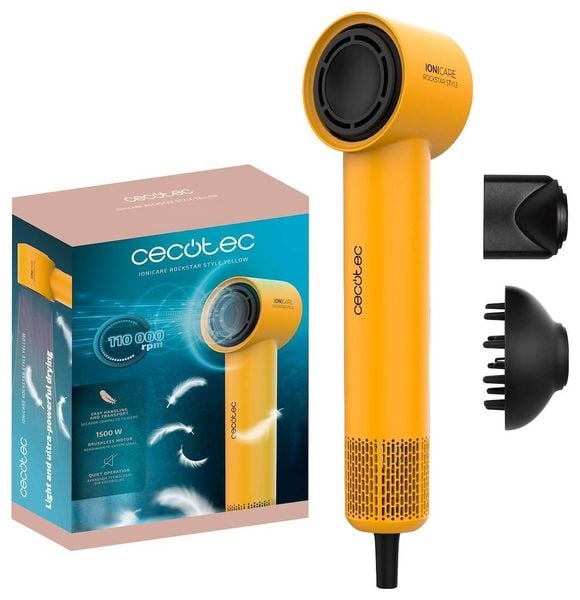 Cecotec IoniCare RockStar Style żółty. Żółte suszarki do włosów Cecotec. Za 229.00 zł.