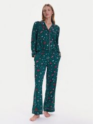Kate Spade Piżama KSI82765F Zielony Relaxed Fit. Zielone piżamy damskie Kate Spade, bez wzorów, z syntetyku, bez ramiączek. Za 469.99 zł.
