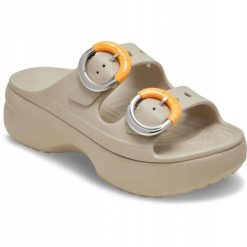 Sandały Dla Dorosłych Crocs Saturday Platform Dipped Buckle Sandal. Czerwone sandały męskie Crocs, bez wzorów, z materiału, bez zapięcia. Za 289.99 zł.