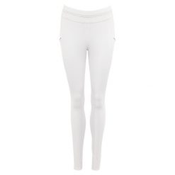 Damskie silikonowe legginsy jeździeckie z pełną przyczepnością ANKY Tournament. Białe legginsy damskie ANKY, bez wzorów, z elastanu. Za 553.50 zł.