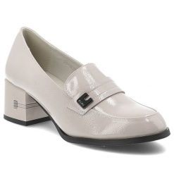 Szare Półbuty Vinceza Eleganckie Obuwie Damskie Na Obcasie. Szare półbuty damskie VINCEZA, bez wzorów, z lakierowanej skóry, eleganckie, bez obcasa, na obcasie, bez zapięcia. Za 179.00 zł.