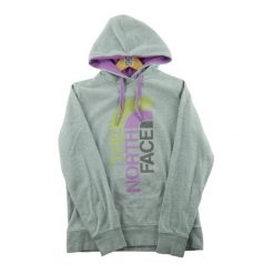 Second life - Bluza z kapturem damska z kieszenią kangura - Stan dobry. Szare bluzy damskie The North Face, m, bez wzorów, z materiału, bez ramiączek, z kapturem. Za 124.96 zł.