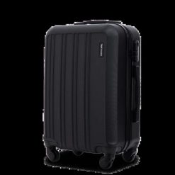 Walizka kabinowa Wings 20" HARRIER Black. Czarne walizki damskie Wings, bez wzorów, z materiału. Za 119.90 zł.