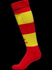 Hummel skarpety piłkarskie hmlESSENTIAL STRIPE TRUE RED/BLAZING YELLOW. Czerwone skarpetki damskie Hummel, bez wzorów, z bawełny. Za 78.76 zł.