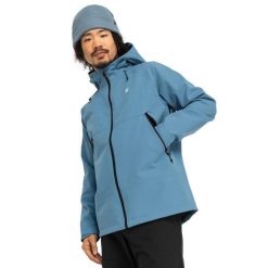 Kurtka trekkingowa hardshell męska Cavalls. Niebieskie kurtki męskie SIROKO, l, bez wzorów, z hardshellu, bez kaptura. W wyprzedaży za 330.95 zł.