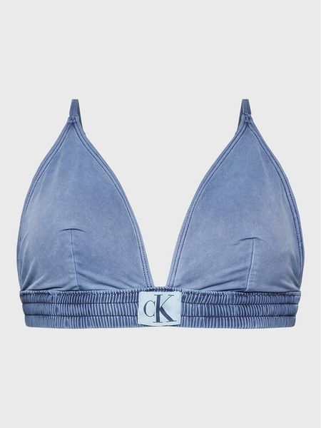 Calvin Klein Swimwear Góra od bikini KW0KW01974 Niebieski. Niebieskie bikini Calvin Klein Swimwear, bez wzorów, z syntetyku. Za 209.99 zł.