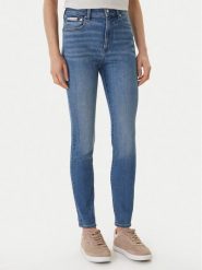 Calvin Klein Jeans Jeansy LV047F700G Niebieski Skinny Fit. Niebieskie jeansy damskie Calvin Klein Jeans, bez wzorów, z bawełny. Za 409.99 zł.