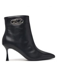 KARL LAGERFELD Botki Sienna KL32745 Czarny. Czarne botki damskie KARL LAGERFELD, bez wzorów, ze skóry, bez obcasa, na szpilce, bez zapięcia. Za 1,009.00 zł.