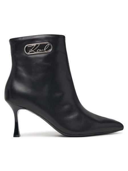KARL LAGERFELD Botki Sienna KL32745 Czarny. Czarne botki damskie KARL LAGERFELD, bez wzorów, ze skóry, bez obcasa, na szpilce, bez zapięcia. Za 1,009.00 zł.