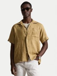 Polo Ralph Lauren Koszula 710966421502 Beżowy ciemny Regular Fit. Brązowe koszule męskie Polo Ralph Lauren, m, bez wzorów, ze lnu, bez kołnierzyka, bez ramiączek. Za 819.99 zł.