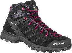Buty trekkingowe damskie Salewa Alp Mate Mid czarne r. 36.5. Czarne obuwie trekkingowe damskie Salewa, bez zapięcia. Za 920.99 zł.