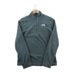 Second life - Sweter polarowy męski Polaire 1/4 zip - Jak nowy. Szare swetry męskie The North Face, m, bez wzorów, z materiału, sportowe, bez kołnierzyka, bez ramiączek. Za 143.46 zł.