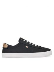 Tommy Hilfiger Tenisówki Vulc Canvas Lace Up Sneaker FW0FW08647 Czarny. Czarne trampki i tenisówki damskie Tommy Hilfiger, bez wzorów, z materiału, bez zapięcia. Za 189.99 zł.