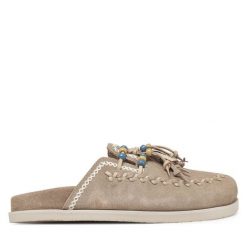 Klapki Bronx. Brązowe klapki damskie Bronx, bez wzorów, bez obcasa, bez zapięcia. Za 309.99 zł.