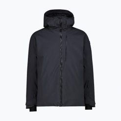 Kurtka narciarska męska CMP 34W3987 Fix Hood. Czarne kurtki sportowe męskie CMP, na zimę, m, bez wzorów, bez kaptura, narciarskie. Za 559.99 zł.