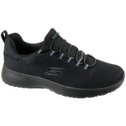 Buty do chodzenia męskie Skechers Dynamight. Czarne buty sportowe męskie Skechers, bez wzorów, bez zapięcia, trekkingowe. Za 199.99 zł.