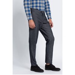 Trussardi - Spodnie. Niebieskie spodnie materiałowe męskie TRUSSARDI, bez wzorów, z bawełny. W wyprzedaży za 249.90 zł.