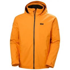 Kurtka wodoodporna z kapturem Helly Hansen HP Racing Lifaloft. Brązowe kurtki męskie Helly Hansen, xl, bez wzorów, z materiału, klasyczne, z kapturem. Za 774.50 zł.