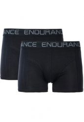 Bokserki bambusowe męskie Endurance Brighton 2-pack. Czarne bokserki męskie Endurance, bez wzorów, z elastanu. Za 109.99 zł.