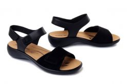 Josef Seibel 86713 381 100 Ibiza 13 czarny, sandały damskie. Czarne sandały damskie Josef Seibel, bez wzorów, bez obcasa, bez zapięcia. Za 339.90 zł.