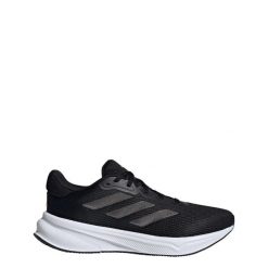 Buty Response. Czarne obuwie sportowe damskie Adidas, bez wzorów, z materiału, bez zapięcia, do biegania. W wyprzedaży za 270.55 zł.