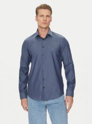 Calvin Klein Koszula K10K114311 Granatowy Regular Fit. Niebieskie koszule męskie Calvin Klein, m, bez wzorów, z bawełny, bez kołnierzyka, bez ramiączek. Za 309.99 zł.