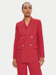 ViCOLO Marynarka TB0223 Czerwony Regular Fit. Czerwone marynarki i żakiety damskie ViCOLO, bez wzorów, z wiskozy, bez kołnierzyka, bez ramiączek. Za 479.99 zł.