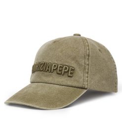 Czapka z daszkiem Patrizia Pepe. Brązowe czapki damskie Patrizia Pepe, bez wzorów. Za 239.99 zł.