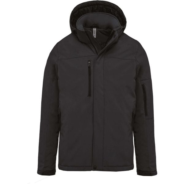 Parka Kariban Softshell doublée capuche. Czarne parki męskie KARIBAN, na zimę, m, bez wzorów, z softshellu, bez kołnierzyka, bez kaptura. W wyprzedaży za 429.50 zł.