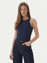 Guess Top W6RP39 KD092 Granatowy Regular Fit. Niebieskie topy damskie Guess, l, z aplikacjami, z syntetyku, bez kołnierzyka, bez ramiączek. Za 174.99 zł.