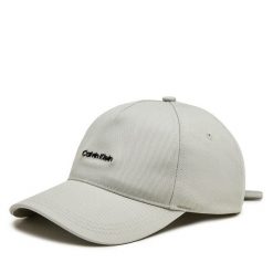 Czapka z daszkiem Calvin Klein. Szare czapki damskie Calvin Klein, bez wzorów. Za 139.99 zł.