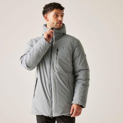 Yewbank II Regatta męska trekkingowa kurtka parka zimowa. Szare parki męskie Regatta, na zimę, l, bez wzorów, sportowe, bez kołnierzyka, bez kaptura. Za 349.99 zł.