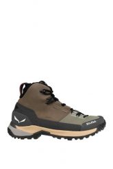 Buty trekkingowe damskie Puez Leather Mid Ptx Women. Brązowe obuwie trekkingowe damskie Salewa, z gumy, bez zapięcia. Za 989.99 zł.