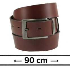 Pasek do Spodni Męski, Brązowy 90cm, Skórzany, Elegancki, Możliwość Skrócenia -ZET. Brązowe paski męskie Zet, ze skóry, eleganckie. Za 89.00 zł.