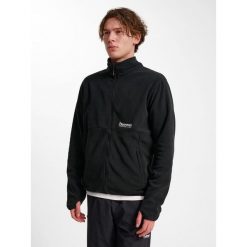Polar zapinany na zamek błyskawiczny Hummel Pulse. Czarne bluzy sportowe męskie Hummel, bez wzorów, z polaru, bez kaptura, do piłki ręcznej. Za 282.50 zł.