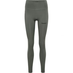 Damskie legginsy z wysokim stanem Hummel Prima. Szare legginsy damskie Hummel, bez wzorów, z materiału. Za 249.85 zł.