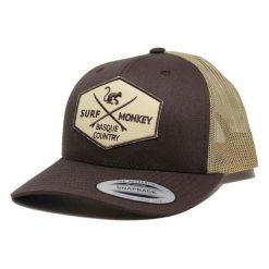 Czapka Trucker - 6 Paneli / Rozmiar uniwersalny (Brązowy/Czarny). Brązowe czapki damskie SURF MONKEY, z aplikacjami, sportowe. Za 179.95 zł.