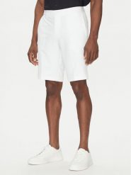 BOSS Szorty materiałowe S_Commuter_10.5 inch 50540337 Biały Slim Fit. Białe szorty męskie Boss, bez wzorów, z materiału. Za 319.99 zł.