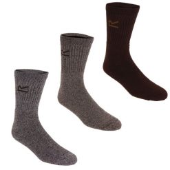 Skarpety do chodzenia męskie Sock in a Box 3-pak. Brązowe skarpety męskie Regatta, bez wzorów, z dzianiny. Za 158.00 zł.